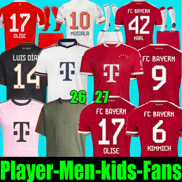 25 26 27 KANE Luis Diaz home soccer jerseys N.Jackson OLISE SANE 2026 2027 muller Oktoberfest football shirt MUSIALA GNABRY BAYERNS third away me-image-938945144