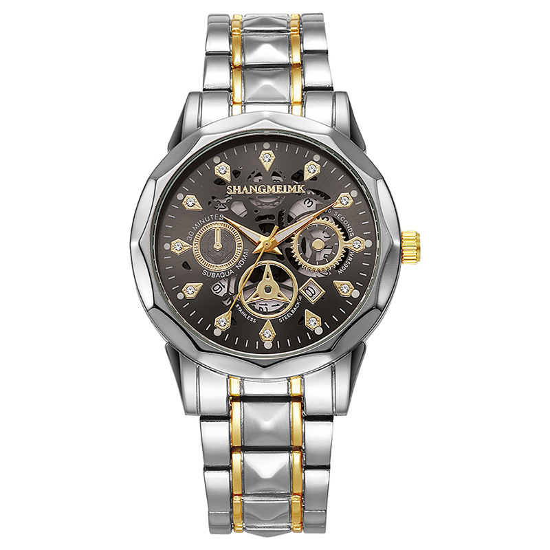 2026 HG 5/5 ZD Shangmei Brand Trendy Fashion Waterproof Glow-in-the-Dark Business Fully Automatic Quartz Engraved Hollow Men's Watch