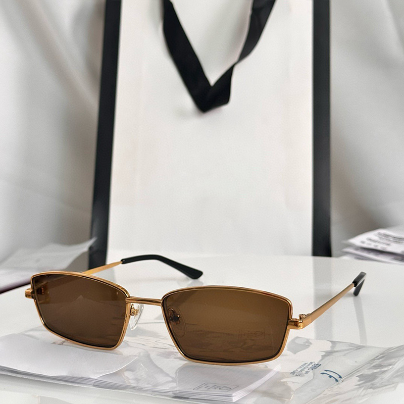 Fashion Rectangular Sunglasses Men Woman Designer Sunglasses 2177S Vintage Travel Small Rectangle Sun Glasses For Female Metal UV400 with box