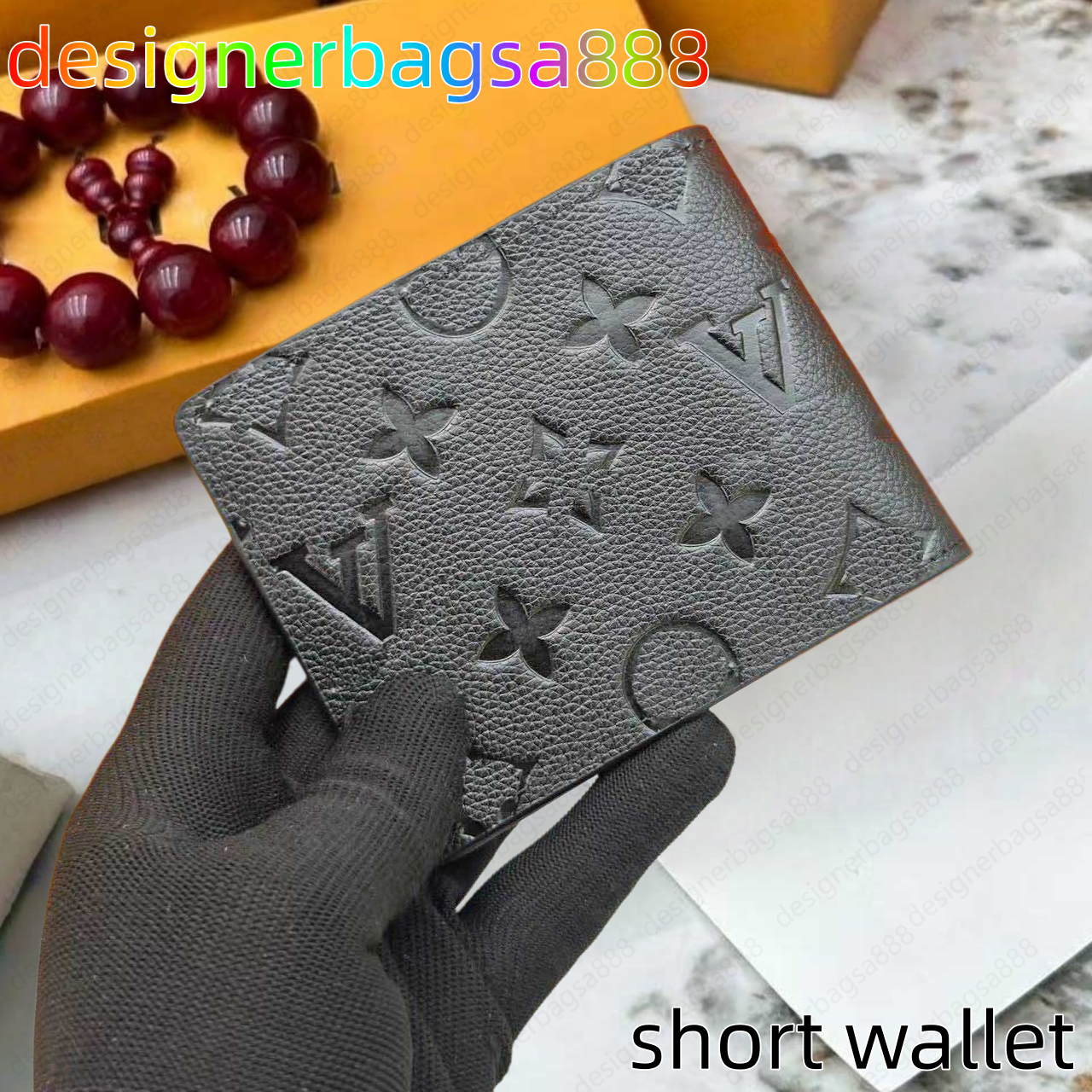 Top luxury Designer Men's Wallet Leather Credit Card Holder High Quality Classic Cash Clip Coin Pocket Purse Long Term Business Double Fold Bes