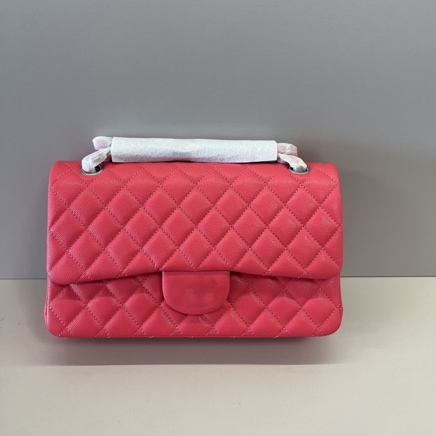 10A High-Quality Luxury Designer Bag Classic Fuchsia Caviar Quilted Chain Bag Casual Fashion Shoulder Bag