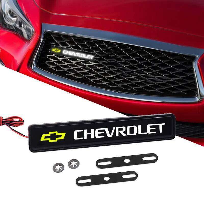 LED Front Hood Grille Emblem Badge Decorative Car Light For Chevrolet Cruze Malibu Silverado Cobalt Impala Onix pioneer