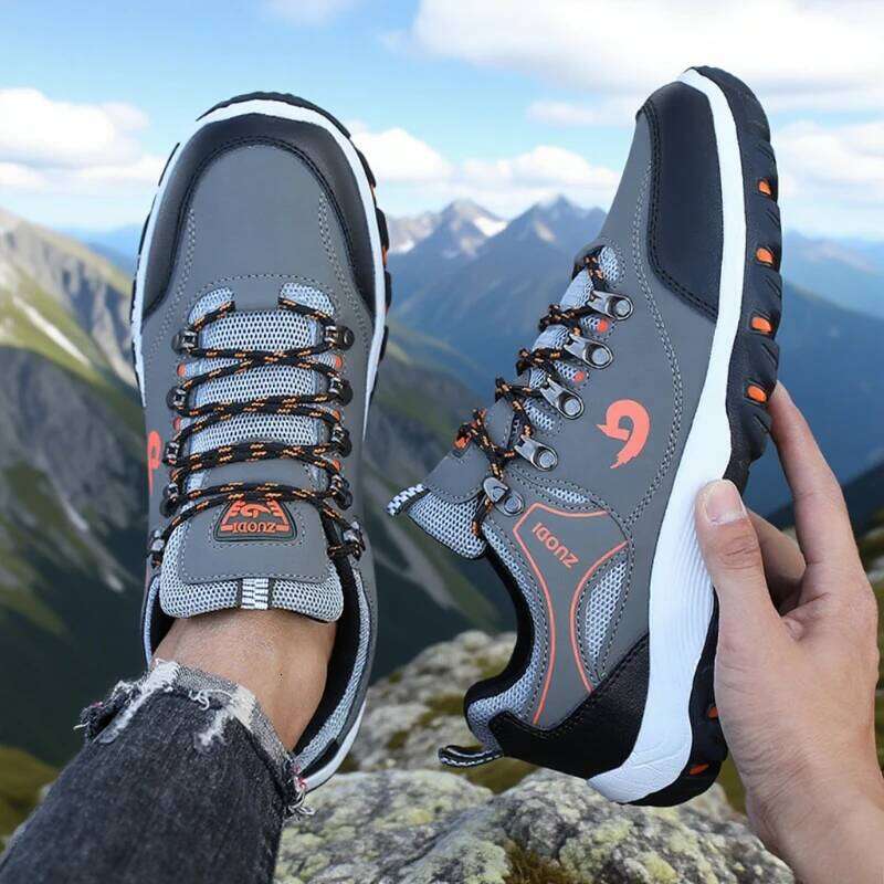 Men's Outdoor Hiking Lightweight Comfortable Breathable Shoe Waterproof Camping Running Shoes Male Tennis Walking Sneakers 26W0506