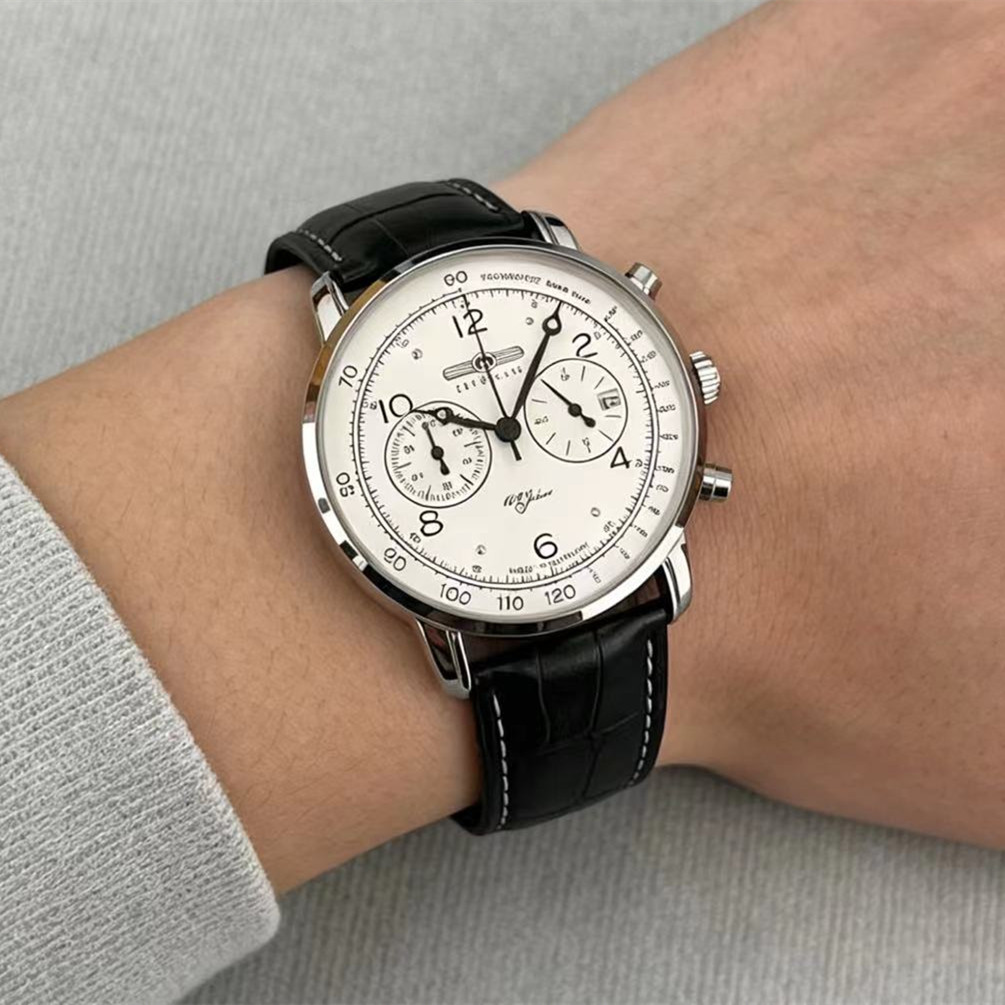 Business Casual Men's Watch Luxury Retro Classic Quartz Watch Zeppelin Airship Automatic Date Commemorative Edition Wrist Watch-image-1104836269