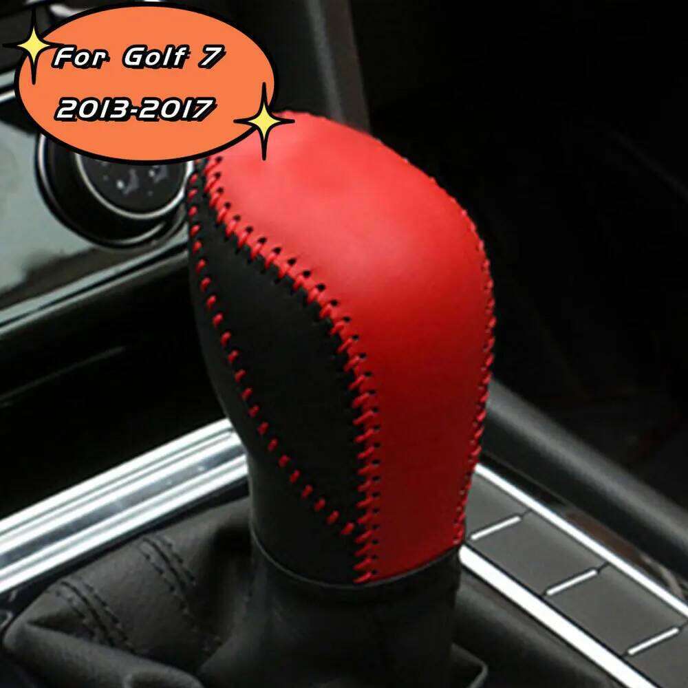 Leather Car Gear Head Shift Knob Cover Case for VW Golf 6 7 MK6 MK7 GTI DSG POLO BORA Passat B7 Tiguan Touran