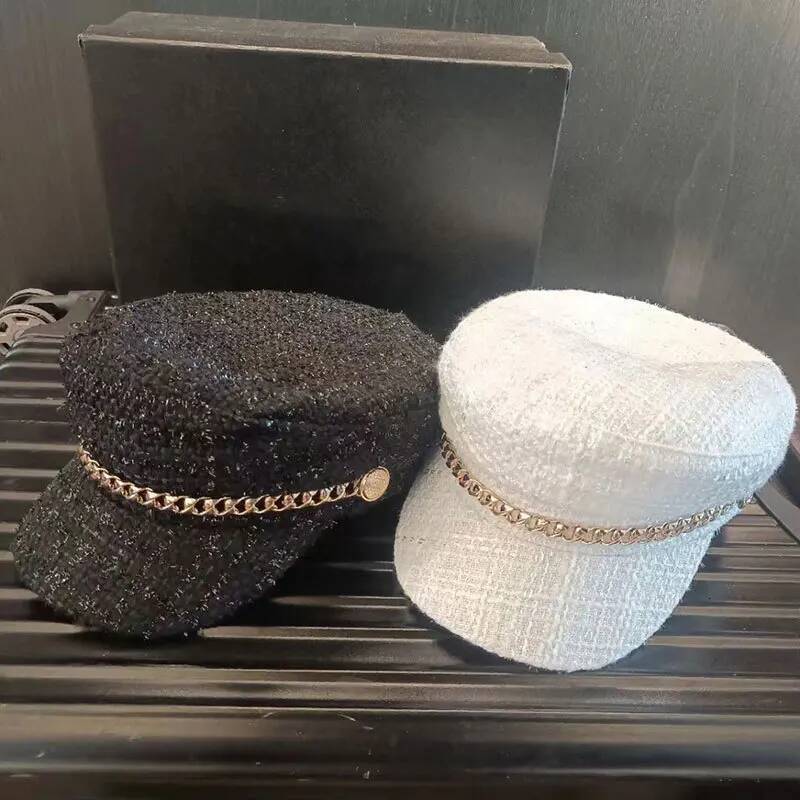 Painter British Top Style Flat Retro Fashion Small Scented Wool Korean Newspaper Hat Marine Cap Girl M260805