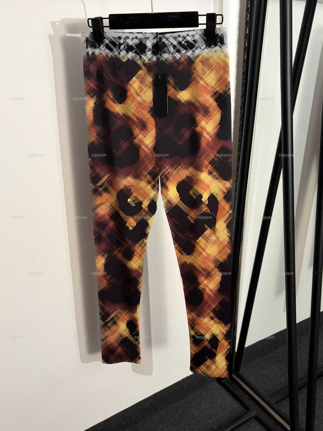 Brand self-cultivation women pants Summer lady skinny trousers women designer clothes retro pattern printed elastic slim fit leggings A1216X07N30-image-1104790982