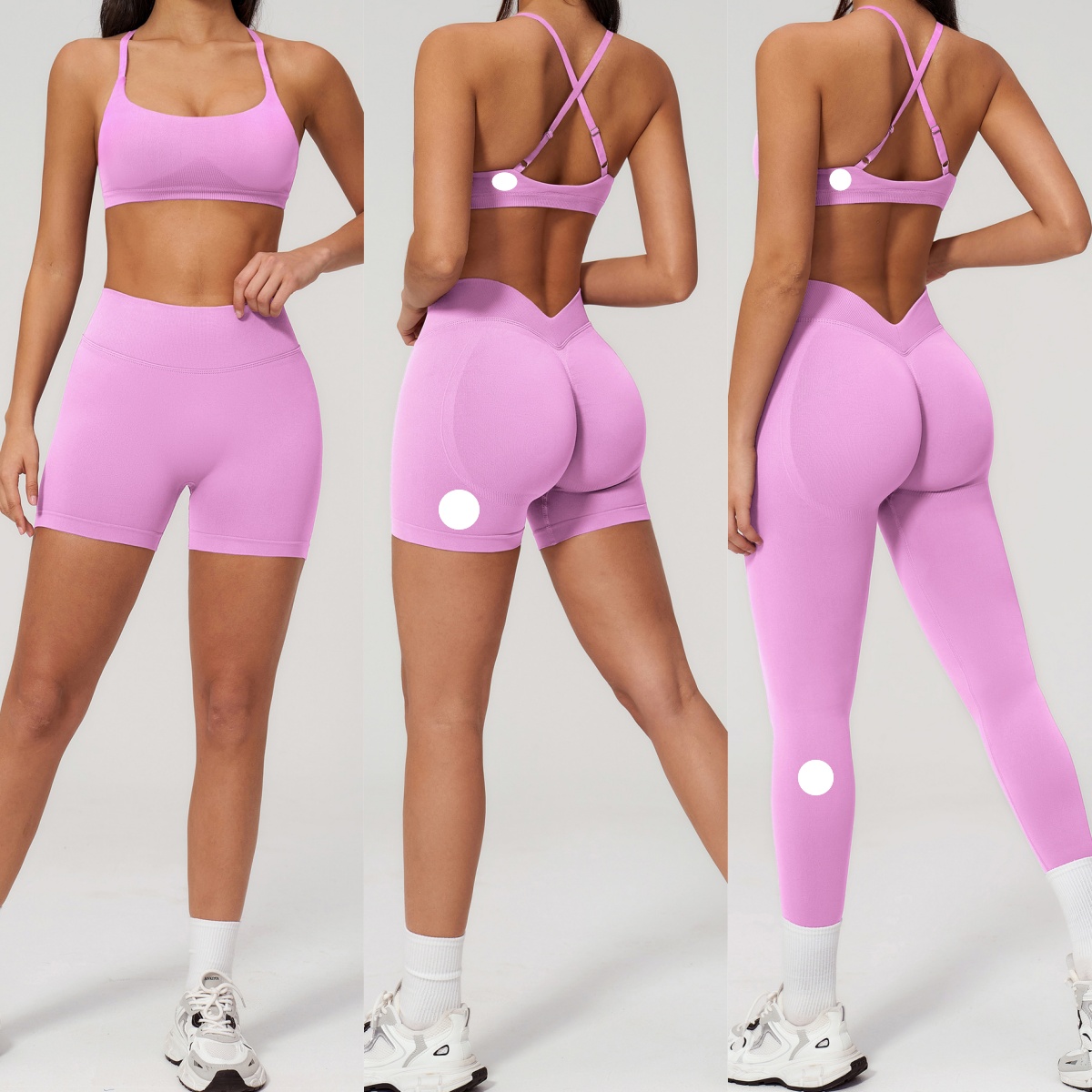 UU-L6017 Soutien-gorge de sport pour femmes, ensemble d'entraînement deux pièces moulant pour femmes, sous-vêtements de sport à séchage rapide, s