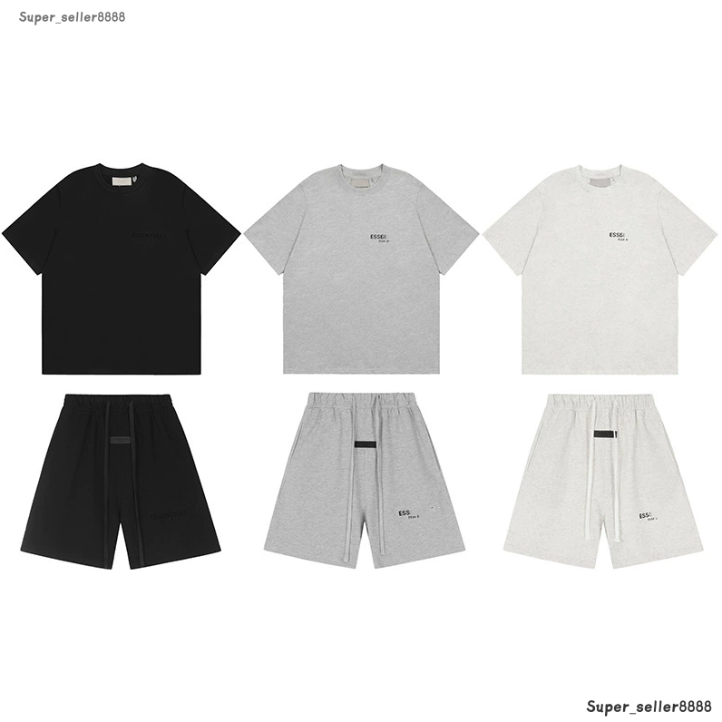 Essential Designer Men's 1977 Tracksuits Couple Outfits Round Neck Tee Letter Print High Quality Man Shorts T Shirt High Street Style Comfortab