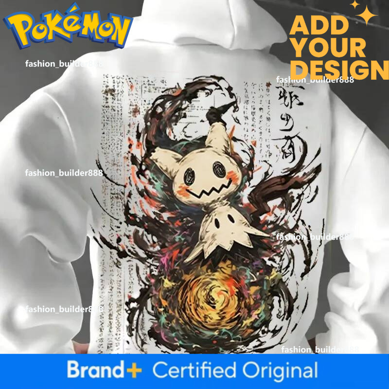Pokemon Mimikyu Art Print Hoodie P1 For Men And Women 2025 Autumn/Winter New Y2k Harajuku Plus Size Casual Sweatshirt Top