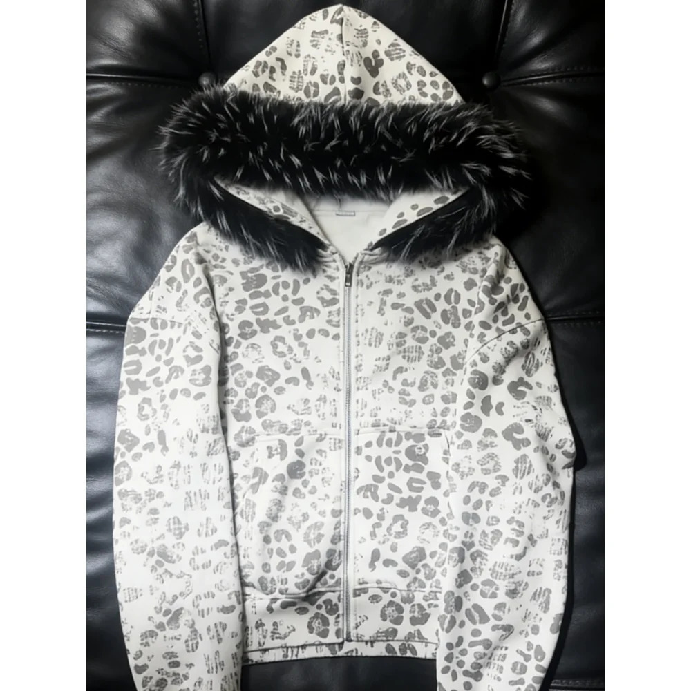 2026 Autumn Winter Y2K Fleece Collar Hoodie Mens Womens Streetwear Trendy Print Zip Up Sweatshirt Bulk Wholesale 260430