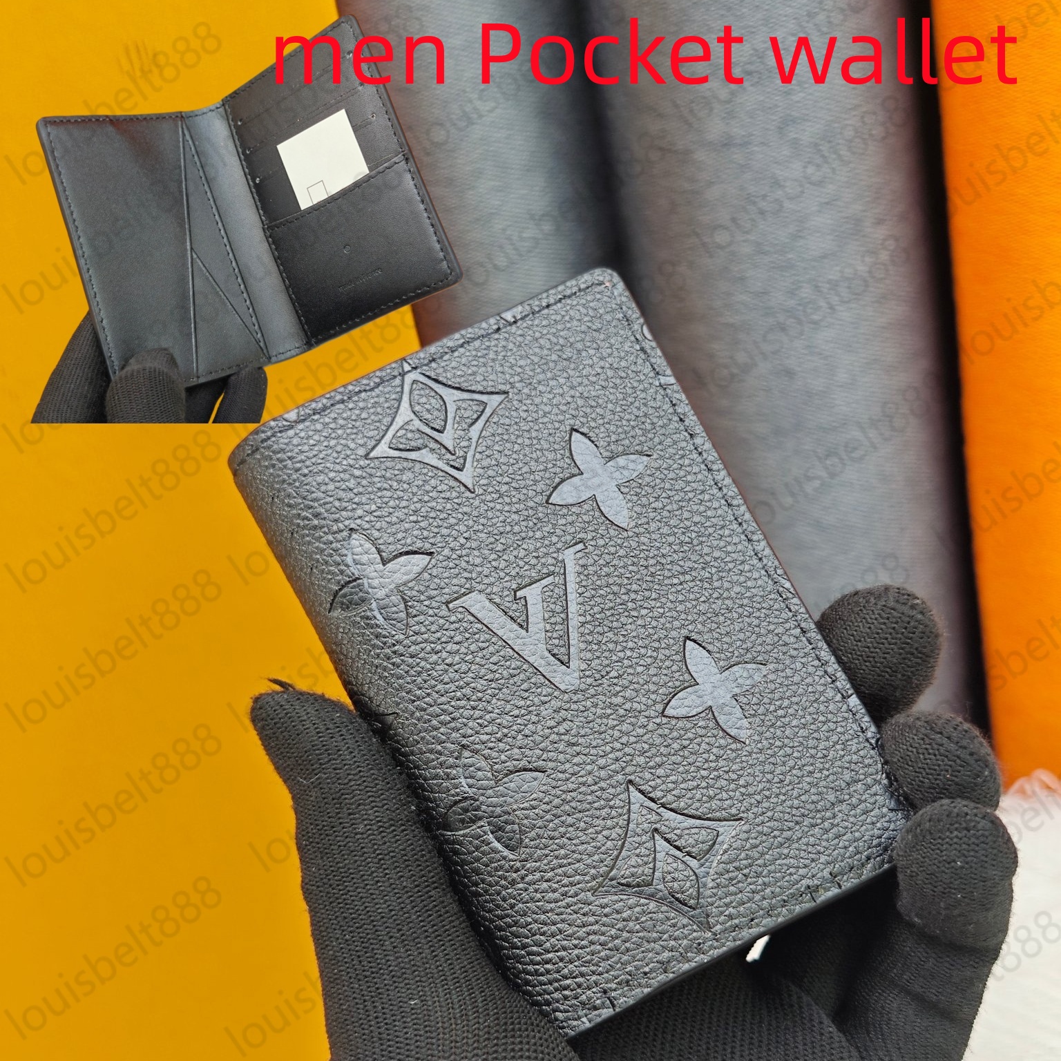 Luxury embossing monogram Wallets for man POCKET ORGANIZER designer Woman business credit card case wallet Fashion Short Multiple Wallets originalbo