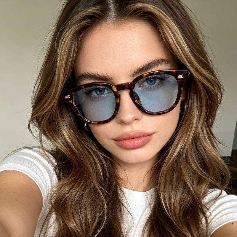 Classic Square Personalized Small Frame Retro Sunglasses, Outdoor Fishing UV Protection Glasses, Chunjinqiuli