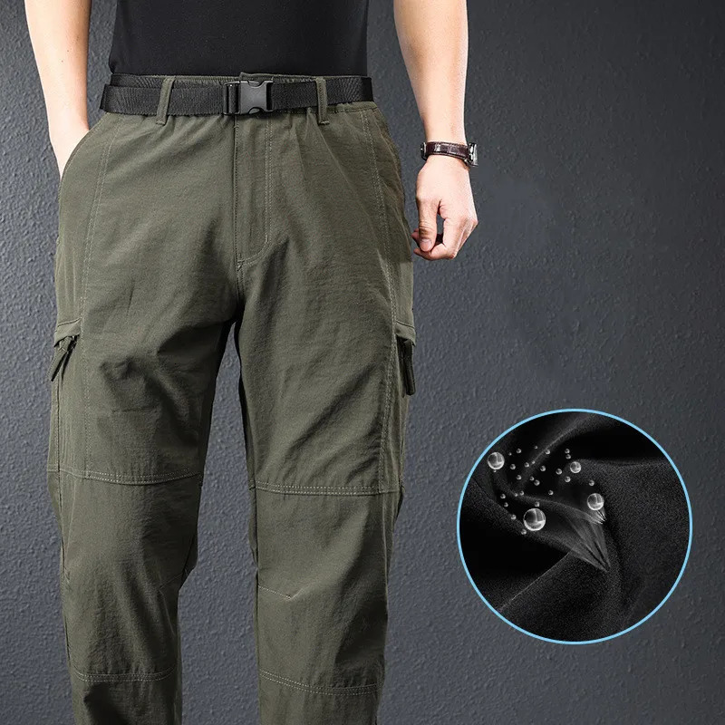 2026 Hiking Pants Men Spring Summer Ice Silk Cooling Lightweight Outdoor Casual for Quick Dry Fishing Travel 260506