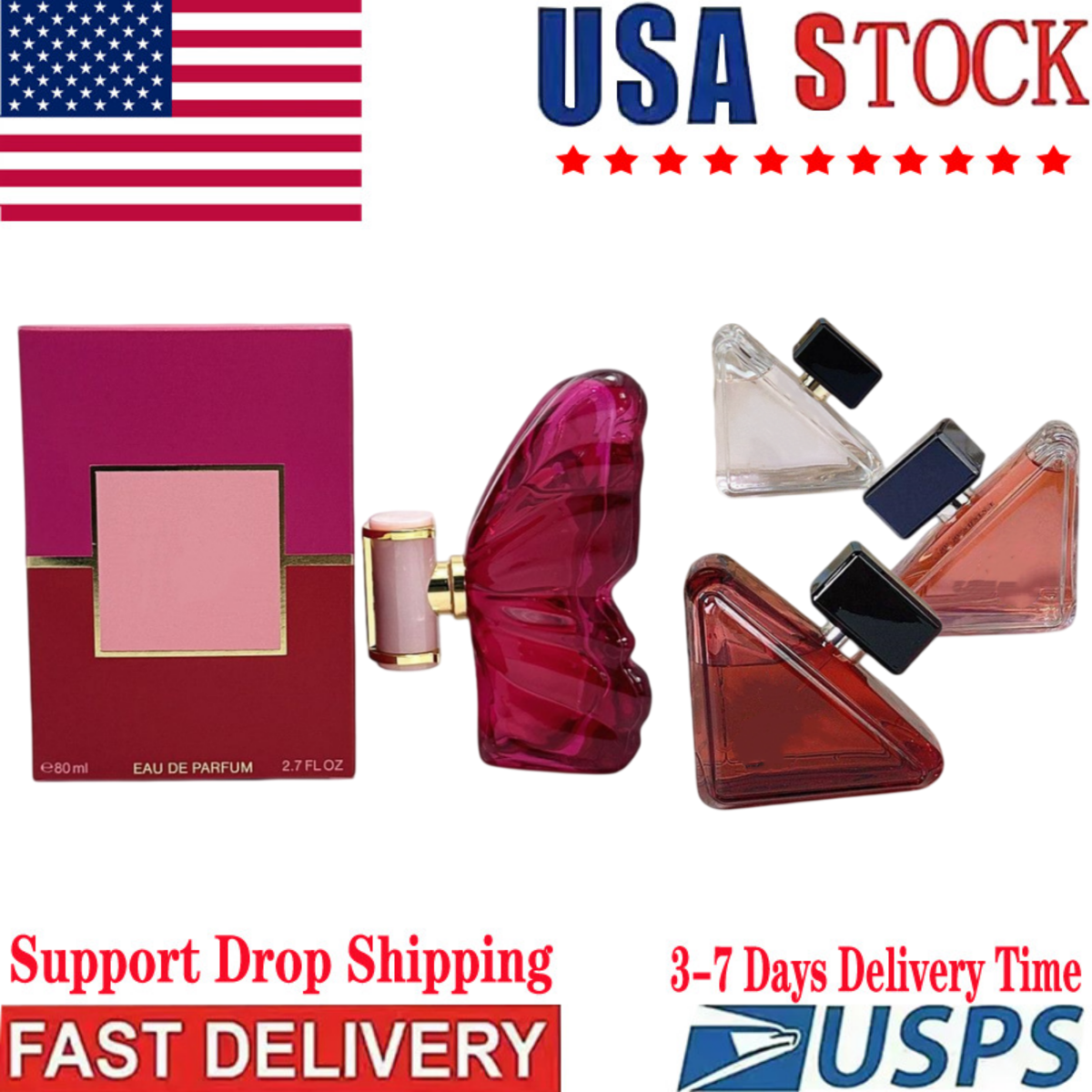 shipping 2 Local in the US High quality unisex brand Elegant design Independent packaging Large capacity Men and women perfume Fresh cologne fast
