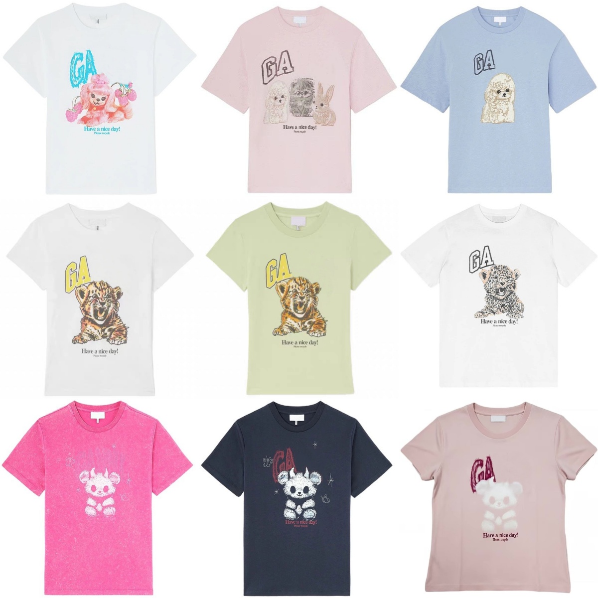 High Quality Women Cotton Tees Printed Loose Designer Short Sleeve T-Shirts Summer Short-sleeved T Shirts-image-926232452