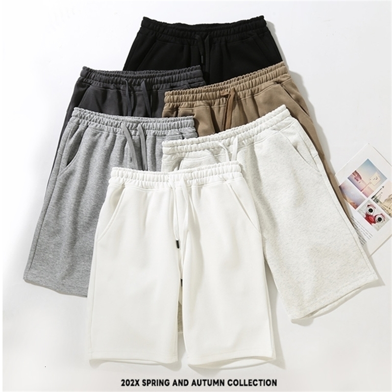 Men's Casual White Acrylic Knit Capris Shorts - Vacation Athletic Cotton-Feel Clothing