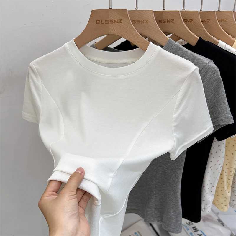 Zjaiss 2026 Solid Basic Short Slve Summer Women Tshirt Casual Black White Fashion Top Ladies O-neck T Shirt Korean T Shirt L260505