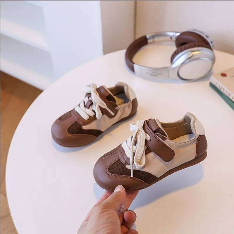 2026New Children's Aports Girls' Black Brown Autumn Collection Forrest Gump Boys' Soft Soled Casual Running Shoes 26H0506