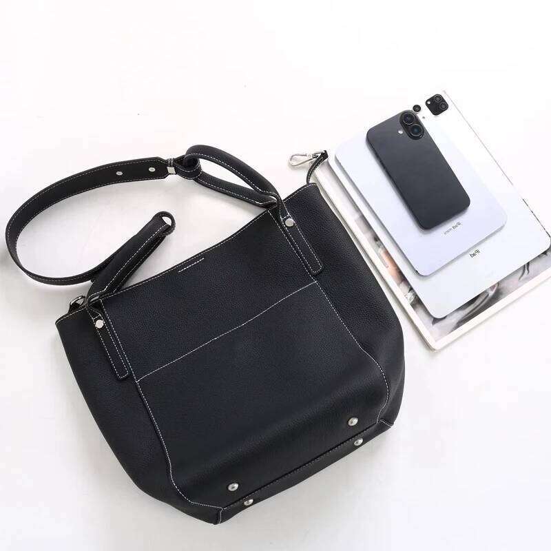 Classic Custom Initials Leather Bucket Bags For Women Luxury Designer Handbag Purse New In Cowhide Handle Underarm Shoulder Suotong26506