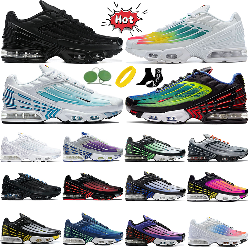 Designer TNs Running Shoes for Men Women Plus 3 tn Sports Sneakers triple black mesh white multi-color purple nebula Mens Womens Outdoor Low Trainer