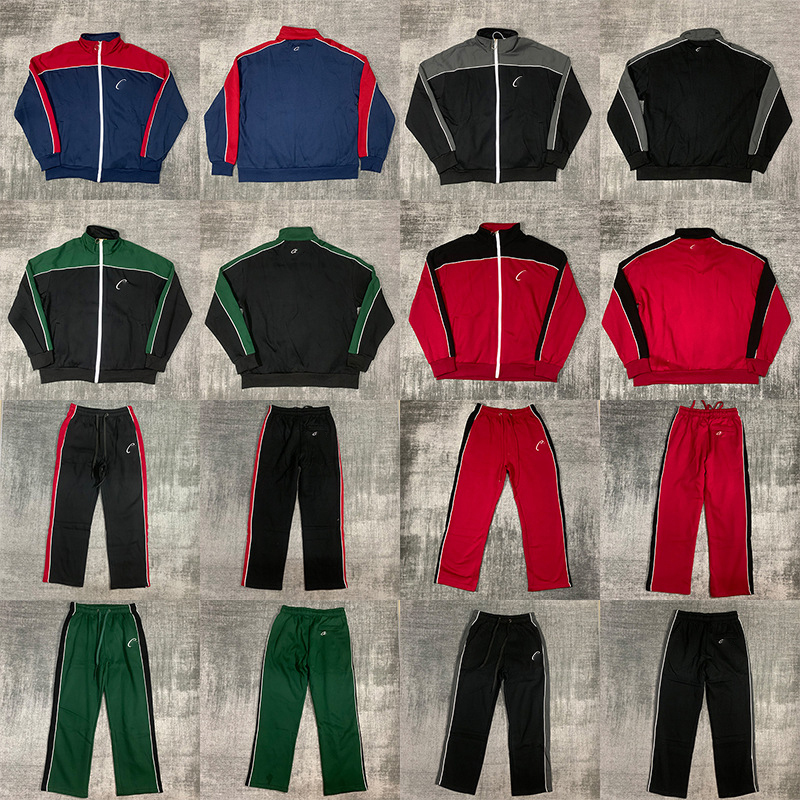 Designer Mens Tracksuit Letter Print Colour Blocking Cardigan Jacket Coat Autumn Winter Womens Sports Casual Sweatpants Two Piece Set