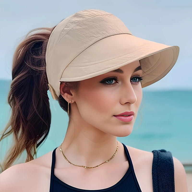 Spring and summer empty top duckbill cap womens baseball cap can hang mask outdoor sun hat thin quick drying sun hat260429
