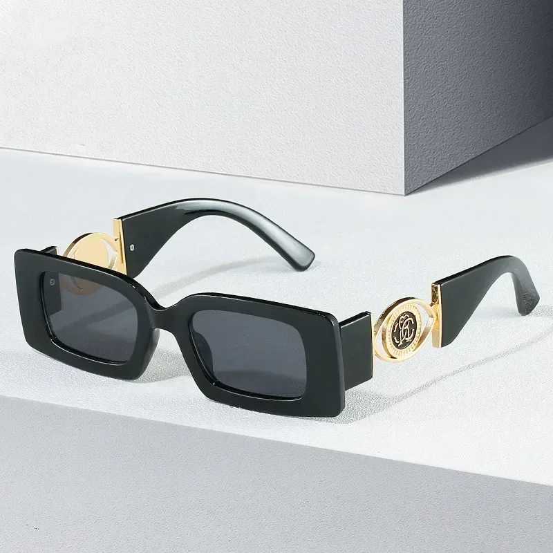INS New Rectangle Sunglasses Women Men 2023 Vintage Fashion Square Female Luxury Designer Black Sun Glasses Male UV400 Eyewear Z260506