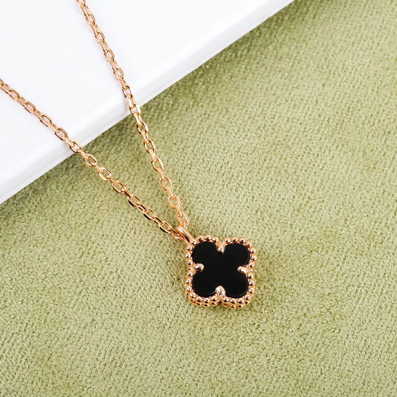 Mini Four-leaf Clover Designer Brand Luxury for Women Mother-of-Pearl Necklaces d87