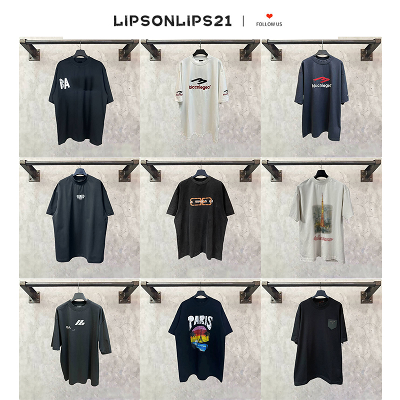 2026 Designer Tshirts Men's Luxury Shirts Designer Mens T-shirt Breathable Summer Outdoor Round Neck High Quality Water-Washed Streetwear Tops