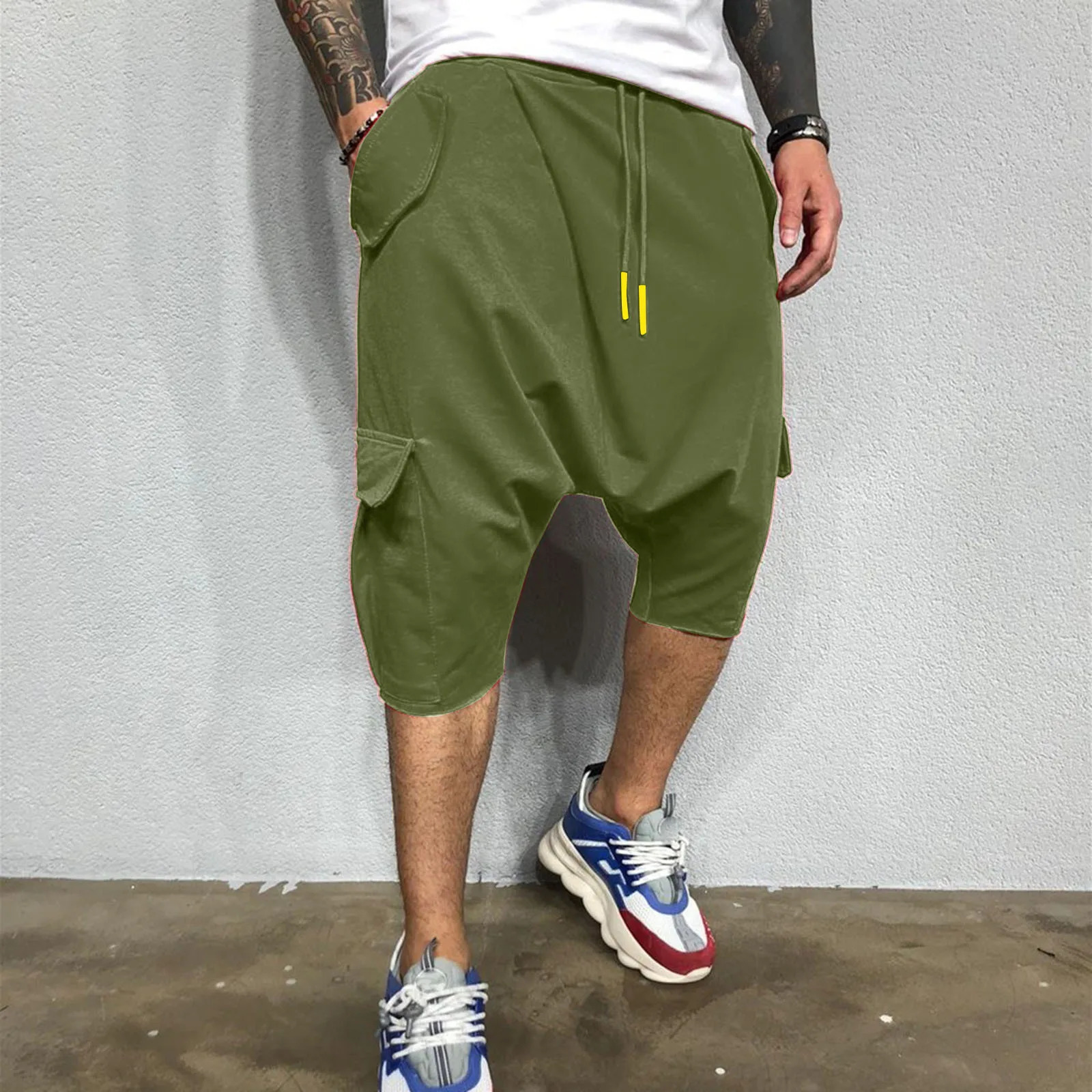 Casual Sweatpants For Men Hip Hop Trend In Europe America Loose Solid Street Sports Harlan Cropped Trousers MenS Clothing 260506