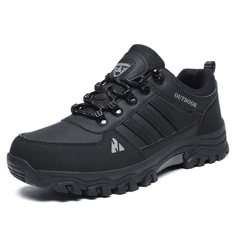 Men's Hiking outdoor waterproof Leather Anti Slip Comfortable Hunting Walking Shoes Wear-resistant Casual Sneakers 26W0506