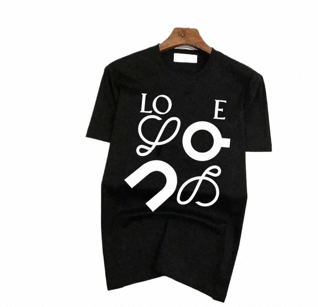 Overseas Warehouse Fast Delivery Men High Street Fashion T-Shirt Summer Letter Print Round Neck Short Sleeve Casual Tops-image-1104811079