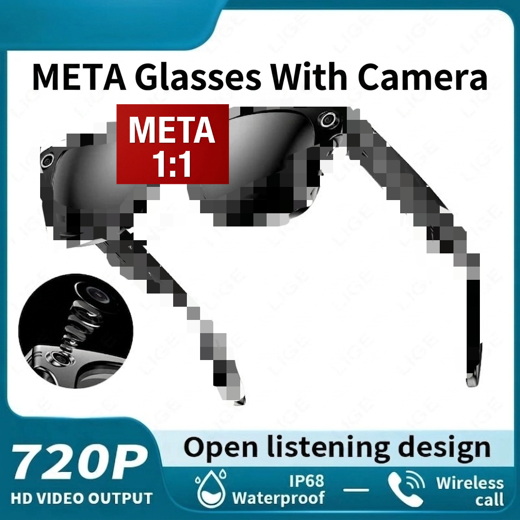 META Glasses With Camera RBan Photochromic lenses BT Call, Camera Anti-Shake Glasses with Video Recording Dual Mic, Simultaneous Interpretation/G-image-1104733632