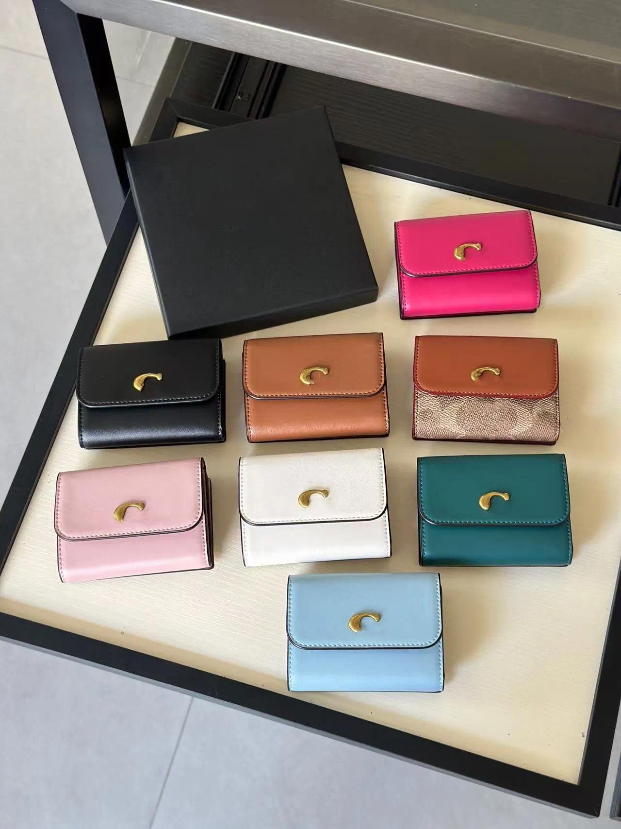 Pinces à billets de styliste, nouvelle collection à trois volets avec boîte, portefeuille de noël pour femmes, cadeau d'anniversaire, qualité sup