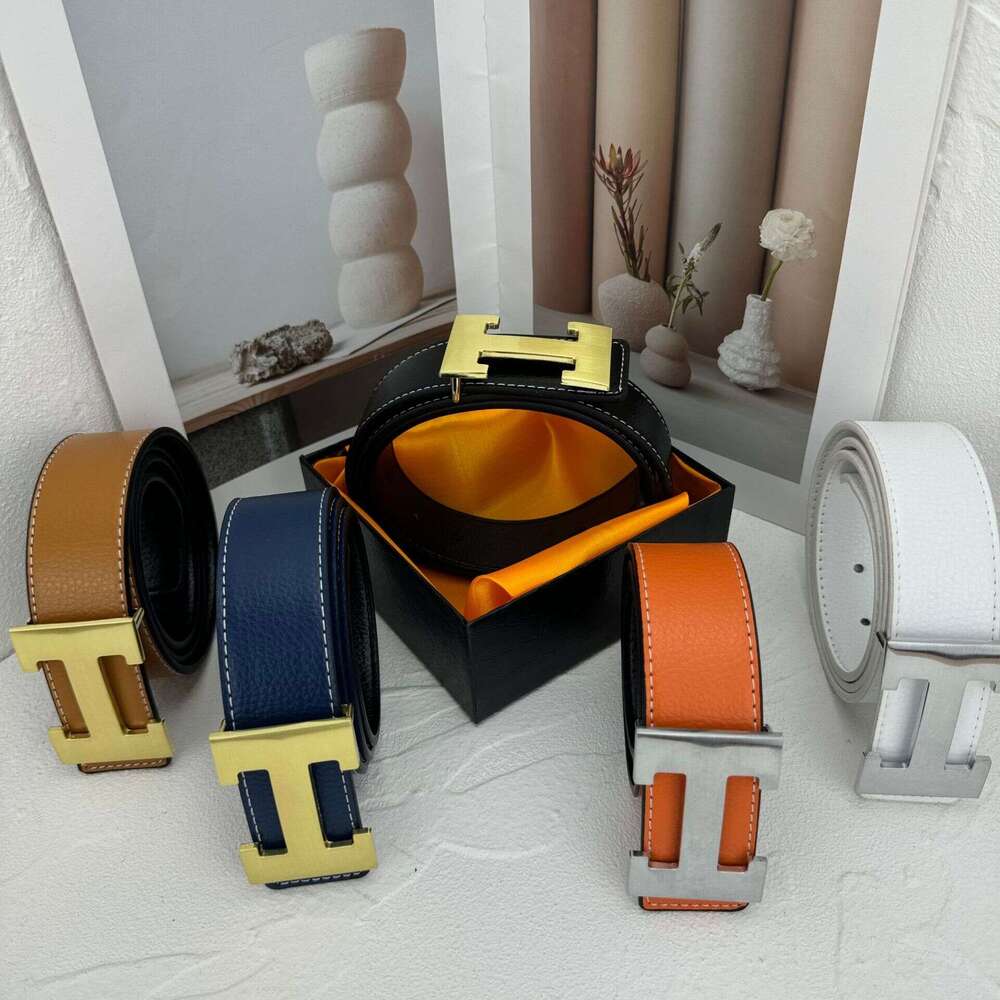 High-end Men's Best-selling Belt I-shaped Smooth Buckle Business Casual Fashion Versatile Internet Hot-selling Youth Trendy Style