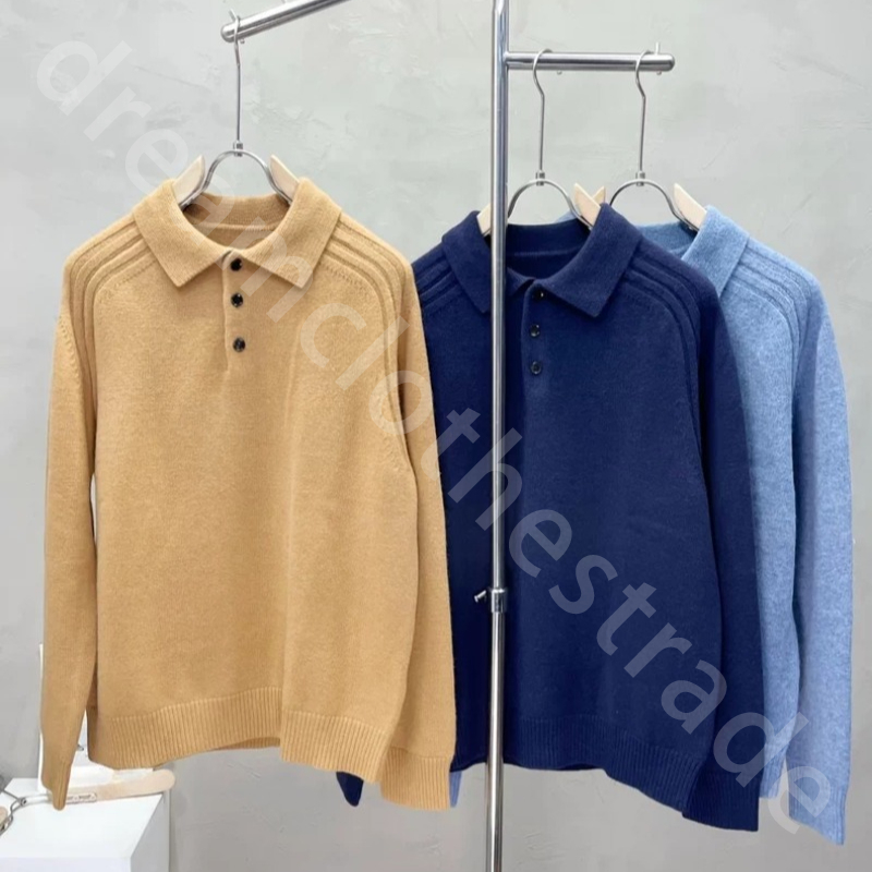 Luxury Designer Autumn and Winter Soft and Delicate Lapel Men Designer Cashmere Warm Sweater Sweaters L1289