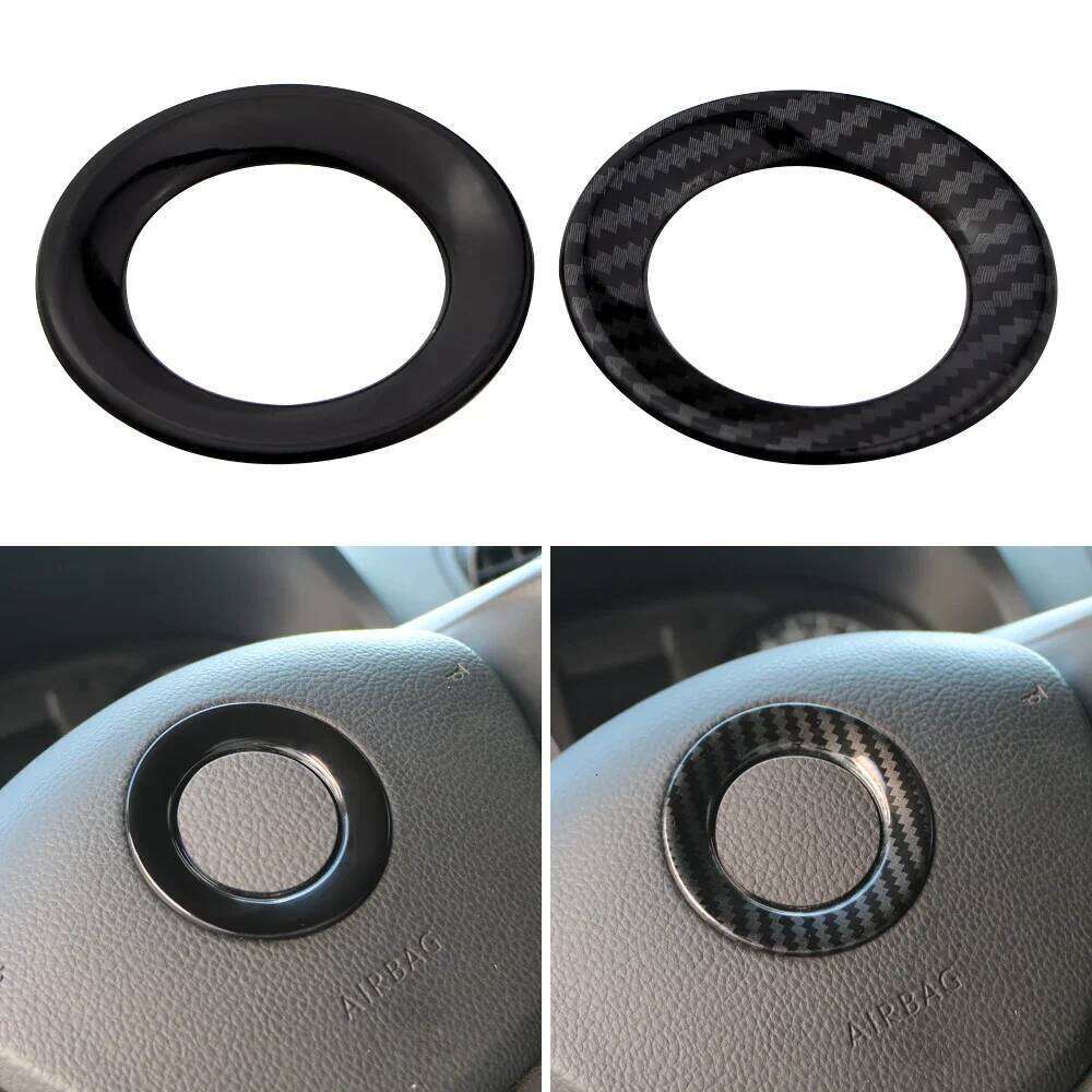 Car Stickers for Volkswagen VW Golf 6 7 MK6 MK7 Jetta MK5 Passat B6 B7 Polo ABS Steering Wheel Center Logo Circle Trim Acc.