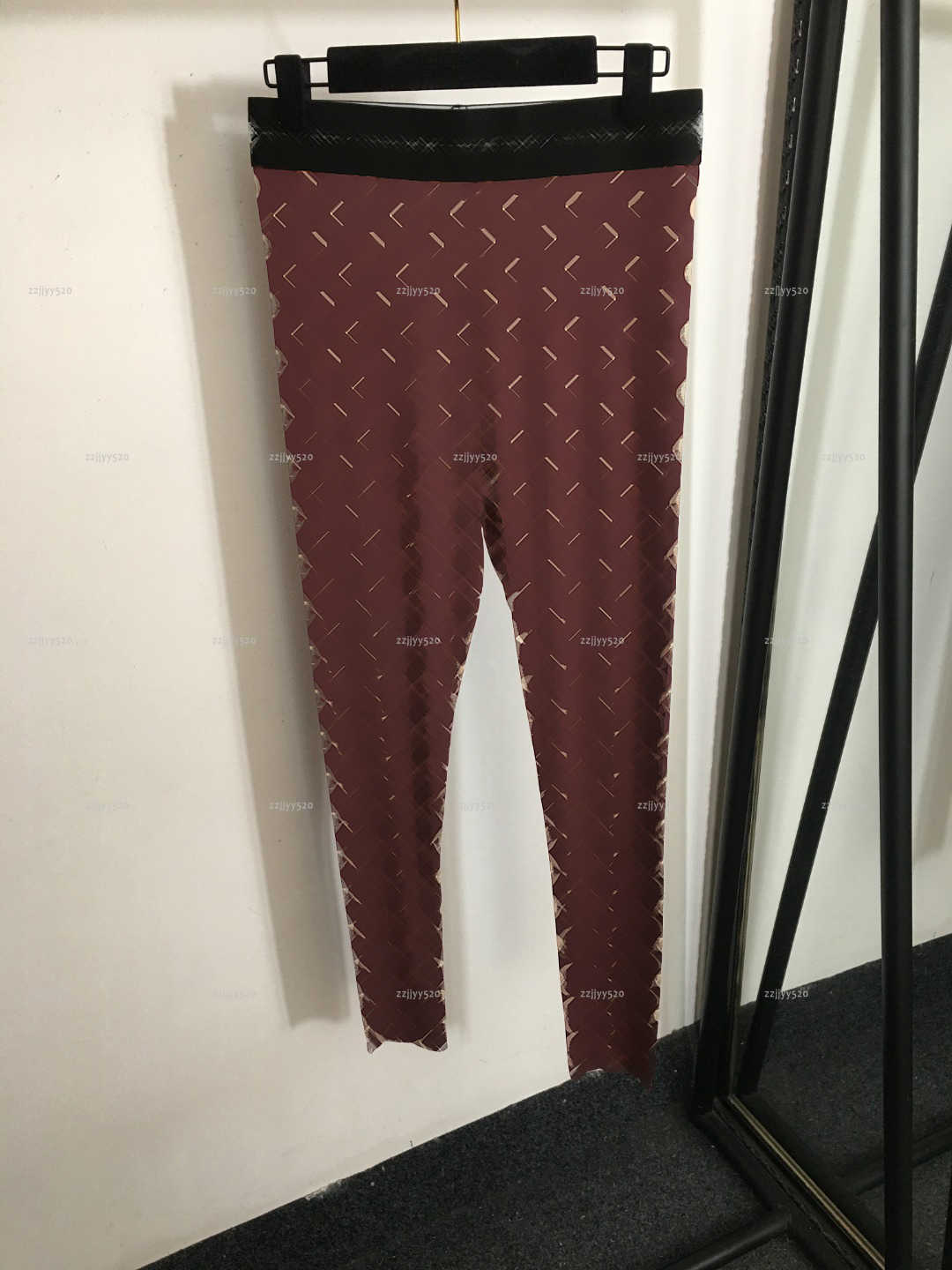 Brand self-cultivation women pants Summer lady skinny trousers women designer clothes full print elastic slim fit leggings A1504X07N304-image-1104790559