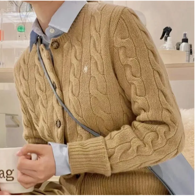 Womens polo Sweaters Autumn Wool Casual o-neck Cardigan Jackets Winter Warm Long Sleeve Sweater long-sleeved Sweater Pullover men Warm Hoodies S-XL