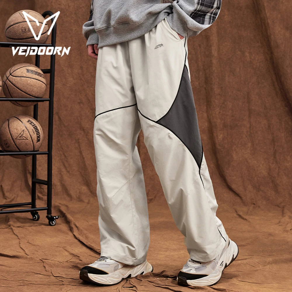 Veidoorn Autumn Winter Mens Tactical Cargo Pants Joggers Outdoor Hiking Casual Techwear Trousers Straight Leg Loose Fit 260506