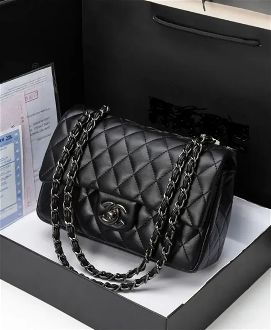 Top Designer Sac à main Shouder Chain Bag Cutch Fap Totes Sacs Waet Check Veour Thread C Purse Doube Lettres Soid Hasp Taille Square Stripes Femm