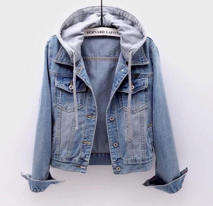 Womens jean Jackets long sleeve vintage Luxury Hooded denim Jacket woman designer jacket womens coat plus size S 5XL