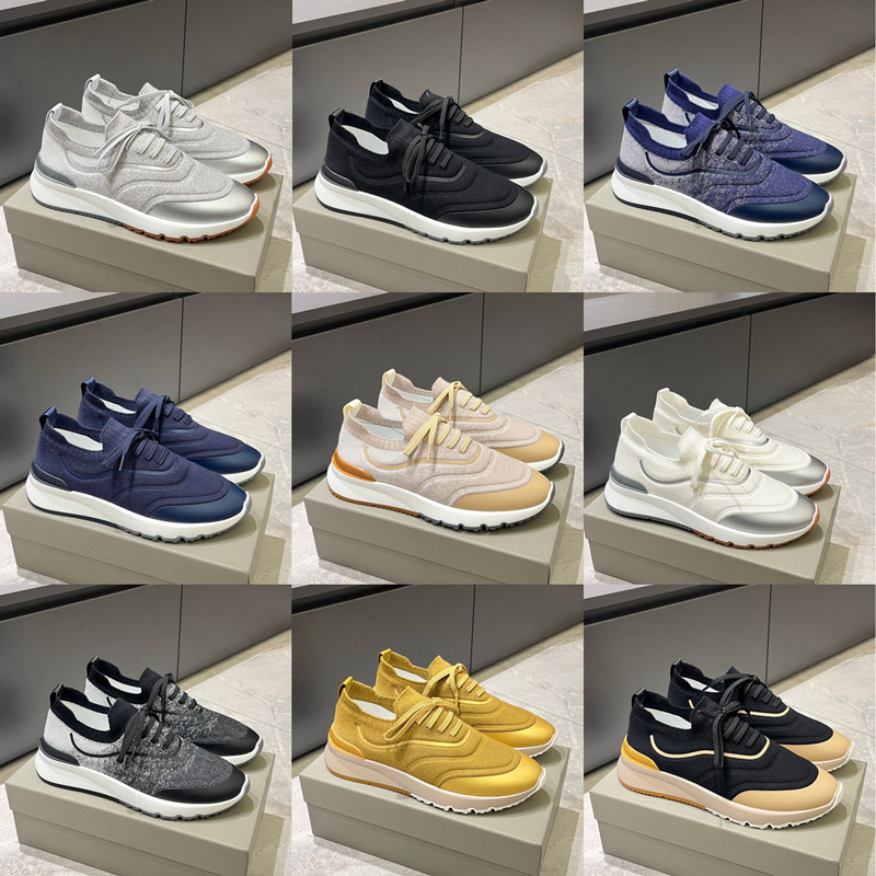 Designer Men luxury Loafers knitted Casual soft-soled Slip on Boat Shoes Top quality Fashion Flat Lazy men's walk shoes 2026 Summer BC