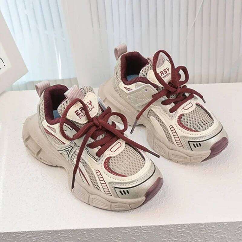 2026New Kids Basketball Shoes Classic Children's Boy School Fashion Versatile Girls Causal Running Sneakers Unisex Breathable 26H0506
