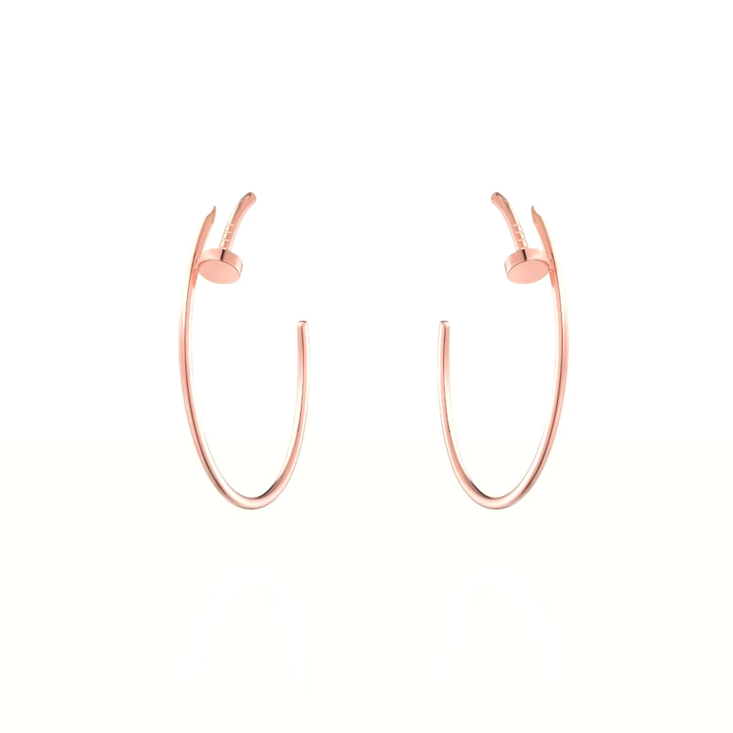 Nail earrings designer earrings S925 silver 18K gold plated matte stud earrings Simple and elegant earrings
