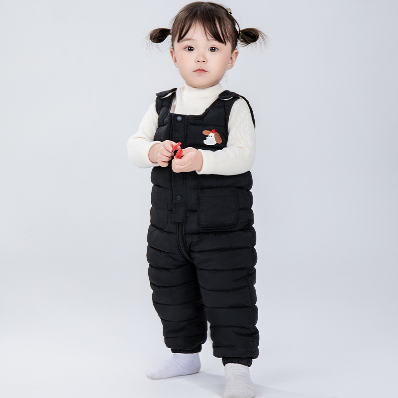 Autumn Winter Baby One-piece Cotton Jumpsuit, Ribbed Fleece Lined Thick Warm Hooded Romper, Windproof Thermal Outfit for Infant Toddler Baby Boys Gi