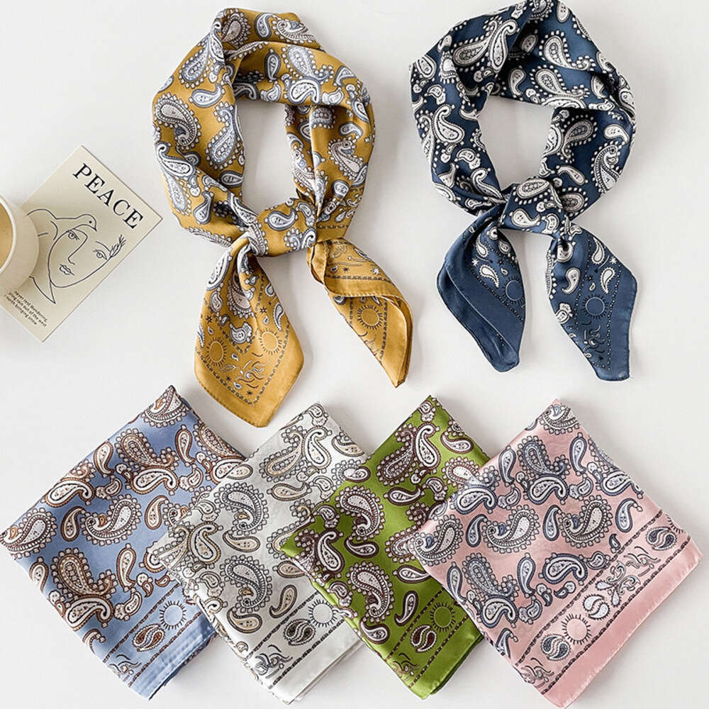 Small Square For Women Paisley Print Silk European And American Headscarf, Professional Neck Scarf, Satin Scarf Wholesale Liuyuemoshang