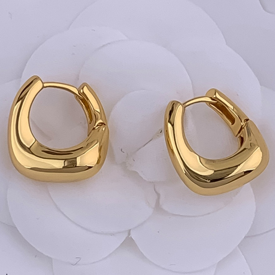 Earrings Designer Earrings Women 18K Gold Silver Plated Earring Matte C Shape Hoop Earrings Luxury Jewlery Designer Sparkling Free Shipping Buy 1-image-1104927220