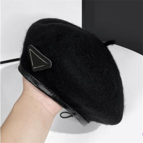 Letter Trendy Berets Cashmere Designer Hat Lady Outdoor Travel Warm Winter Windproof Caps Girls Solid Color Soft Berets Fashion Accessories M260804